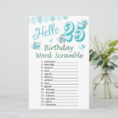 Papier 25 e Anniversaire Mot Scramble Jeu (Debout devant)