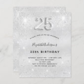 Papier 25e anniversaire argent parties scintillant budget (Devant / Derrière)