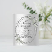 Papier 25e anniversaire du mariage invitation argent (Debout devant)