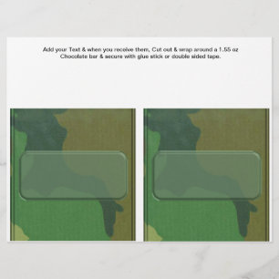 Papier 2 Camouflage Anniversaire Candy Bar Personnalisé