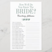 Papier 2 en 1 Jeux de Fête de Mariage Mixte (Dos)