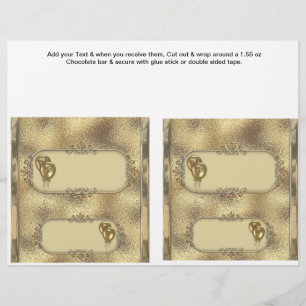 Papier 2 Golden Anniversaire Personnalisé Candy Bar Wrapp