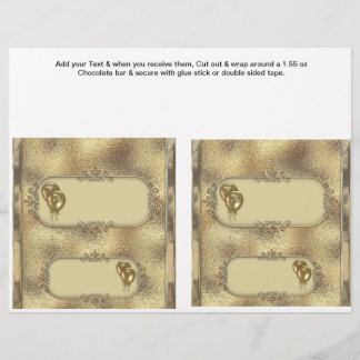 Papier 2 Golden Anniversaire Personnalisé Candy Bar Wrapp