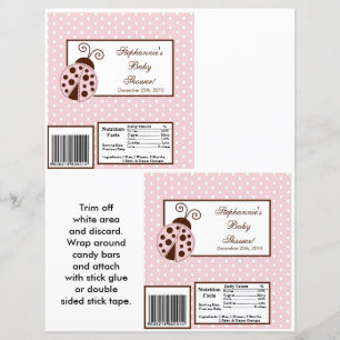 Papier 2 Héroshey's Grand Barre Wrapper rose Ladybug