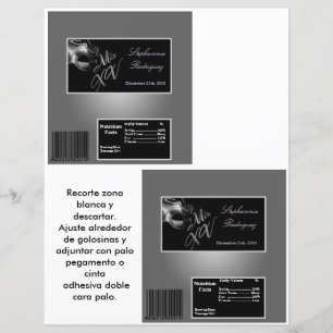 Papier 2 Hérshey's Grand Bar Wrapper Mis XV Argent