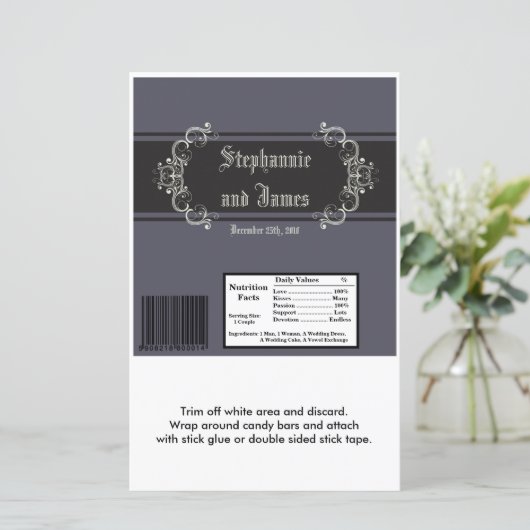 Papier 2 Hershey's Large Bar Wrapper Black Cravate Affair (Debout devant)