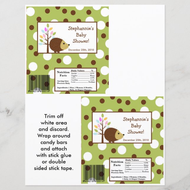 Papier 2 Hershey's Large Bar Wrapper Forest Friends (Devant)