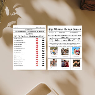 Papier 2 Jeux en 1 Fête des mariées Jeux mariages