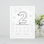 Papier 2 Learn To Draw Number 2 Teacher Home Schooling (Debout devant)