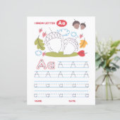 Papier 2 Learn To Spell Letter A Teacher Home Schooling (Debout devant)
