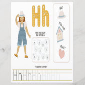 Papier 2 Learn To Spell Letter H Teacher Home Schooling (Devant)
