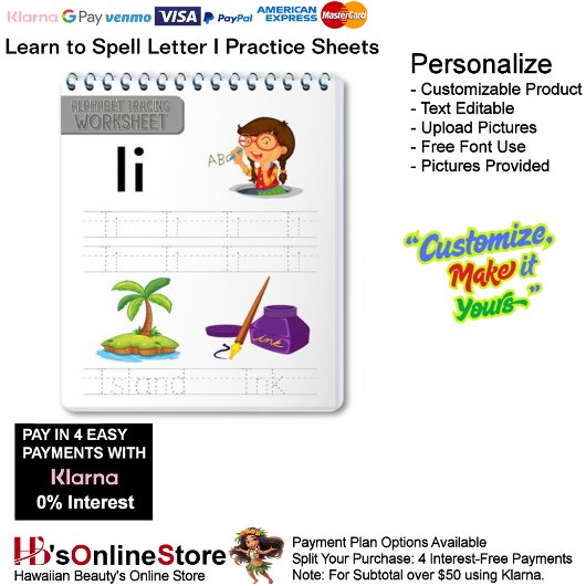 Papier 2 Learn To Spell Letter I Teacher Home Schooling