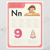 Papier 2 Learn To Spell Letter N Teacher Home Schooling (Devant)