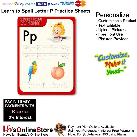 Papier 2 Learn To Spell Letter P Teacher Home Schooling