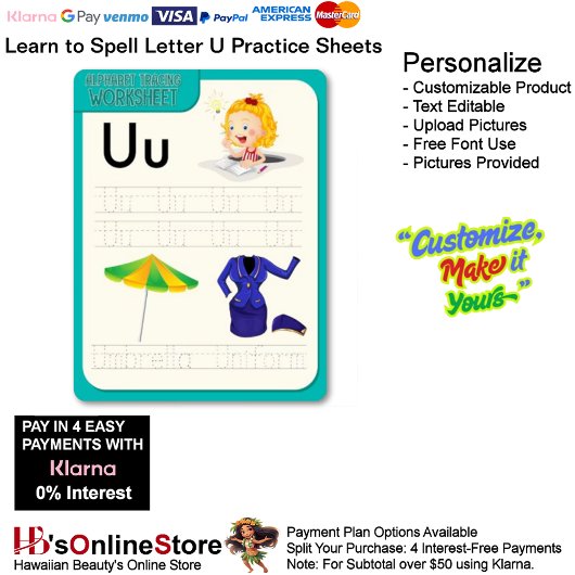 Papier 2 Learn To Spell Letter U Teacher Home Schooling