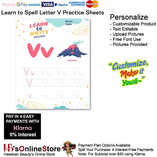 Papier 2 Learn To Spell Letter V Teacher Home Schooling