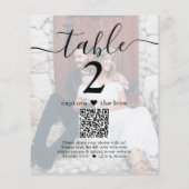 Papier 2 Photo Mariage Site Web QR Code Lumière Numéro de (Dos)