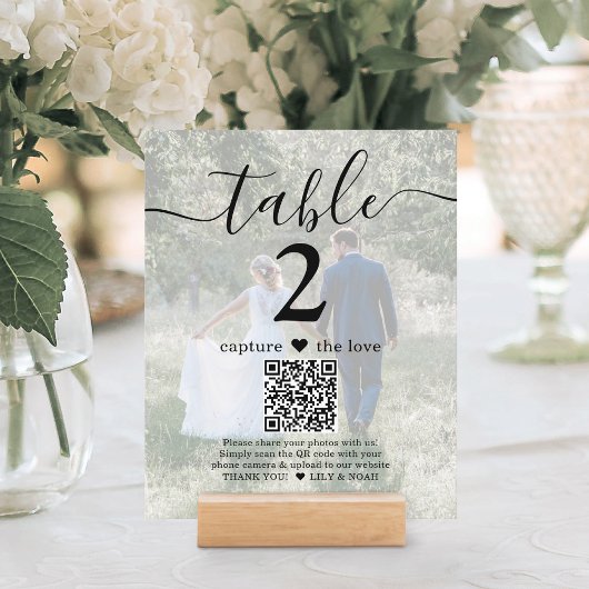Papier 2 Photo Mariage Site Web QR Code Lumière Numéro de