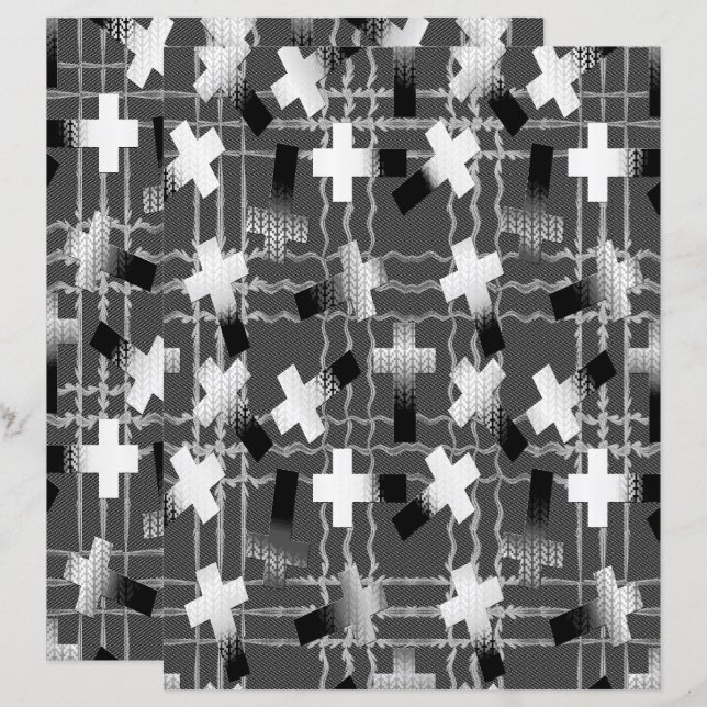 Papier 2-Sided Sown in Faith Grayscale Scrapbook Paper (Devant / Derrière)