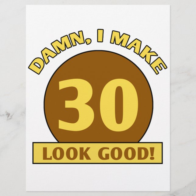 Papier 30e anniversaire Gag Cadeaux (Devant)