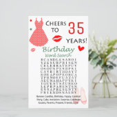 Papier 35e anniversaire Word Search Jeu (Debout devant)