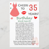 Papier 35e anniversaire Word Search Jeu (Devant)