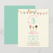 Papier 3 Cuillérées de Fun Anniversaire 3 ans Fête de Gla (Devant / Derrière)