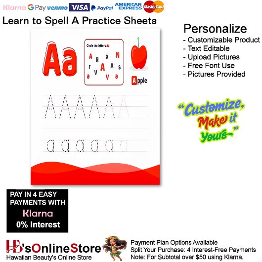 Papier 3 Learn To Spell Letter A Teacher Home Schooling