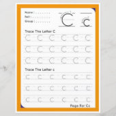 Papier 3 Learn To Spell Letter C Teacher Home Schooling (Devant)