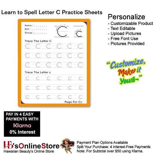 Papier 3 Learn To Spell Letter C Teacher Home Schooling
