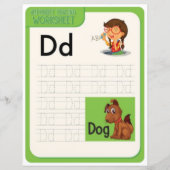 Papier 3 Learn To Spell Letter D Teacher Home Schooling (Devant)
