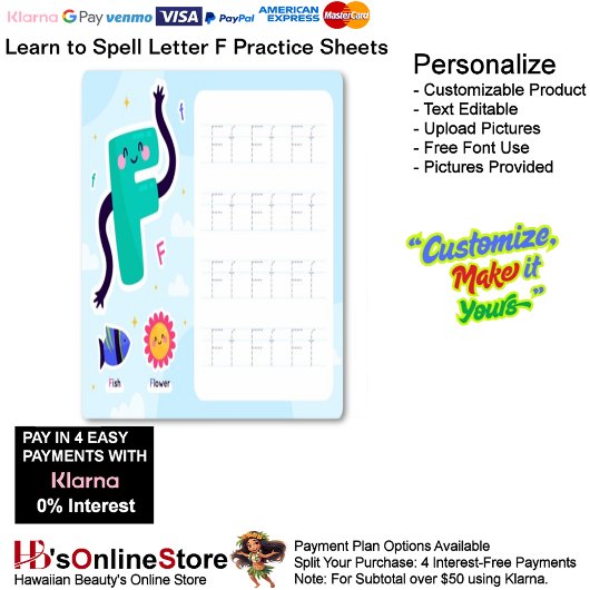 Papier 3 Learn To Spell Letter F Teacher Home Schooling