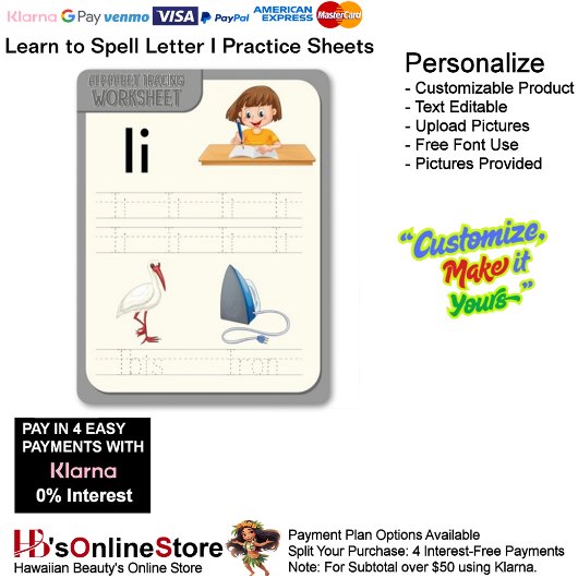 Papier 3 Learn To Spell Letter I Teacher Home Schooling