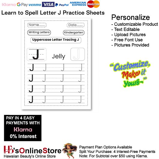 Papier 3 Learn To Spell Letter J Teacher Home Schooling