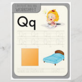 Papier 3 Learn To Spell Letter Q Teacher Home Schooling (Devant)