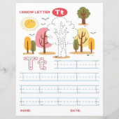 Papier 3 Learn To Spell Letter T Teacher Home Schooling (Devant)
