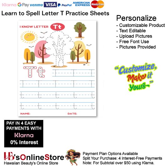 Papier 3 Learn To Spell Letter T Teacher Home Schooling