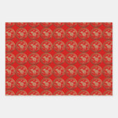 Papier 3 W Or Chinois Papier coupé Rat Année Chois (Devant 3)