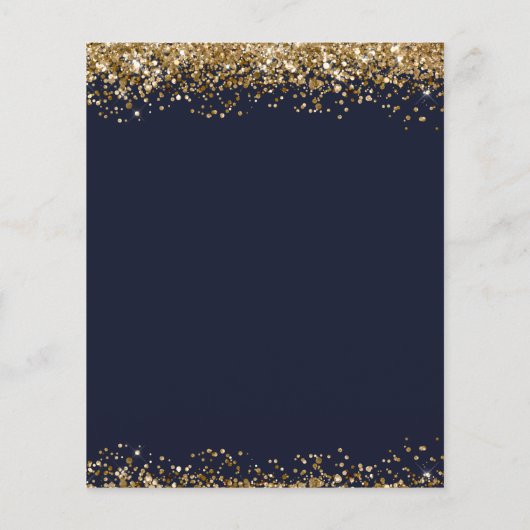 Papier 40e anniversaire Enregistrer la date Invitation bu (Dos)