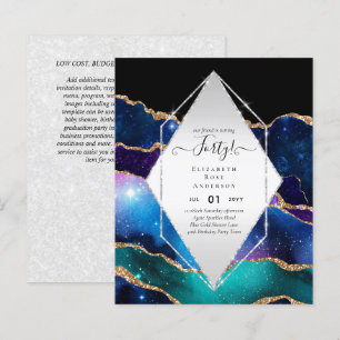 Papier 40e anniversaire Invitations Glamor Girly FUN mode