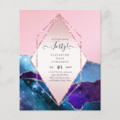 Papier 40e anniversaire Invitations Glamor Girly FUN mode (Devant)