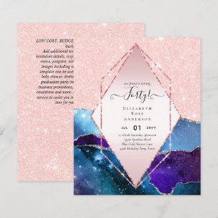 Papier 40e anniversaire Invitations Glamor Girly FUN mode