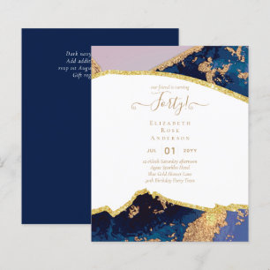 Papier 40e anniversaire Invitations Glamor Girly FUN mode