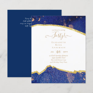 Papier 40e anniversaire Invitations Glamor Girly FUN mode