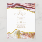 Papier 40e anniversaire Invitations Glamor Girly FUN mode (Devant)