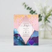 Papier 40e anniversaire Invitations Glamor Girly FUN mode (Debout devant)