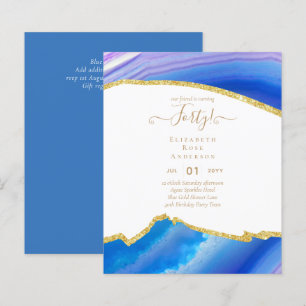 Papier 40e anniversaire Invitations Glamor Girly FUN mode