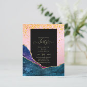 Papier 40e anniversaire Invitations Glamor Girly FUN mode (Debout devant)