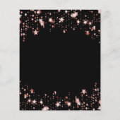 Papier 40e anniversaire rose noir invitation budget or (Dos)