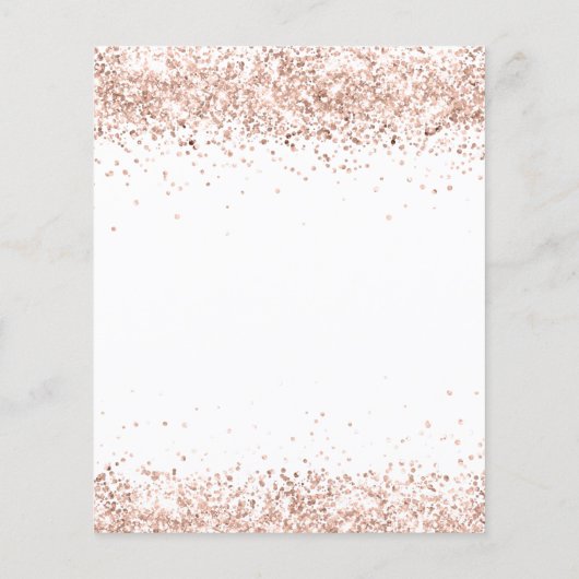 Papier 40e anniversaire rose or blanc invitation (Dos)